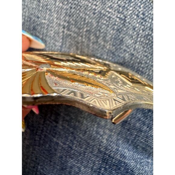 Montana Silversmiths Southwestern Silver Plate Belt Buckle NIB Native American main image 7